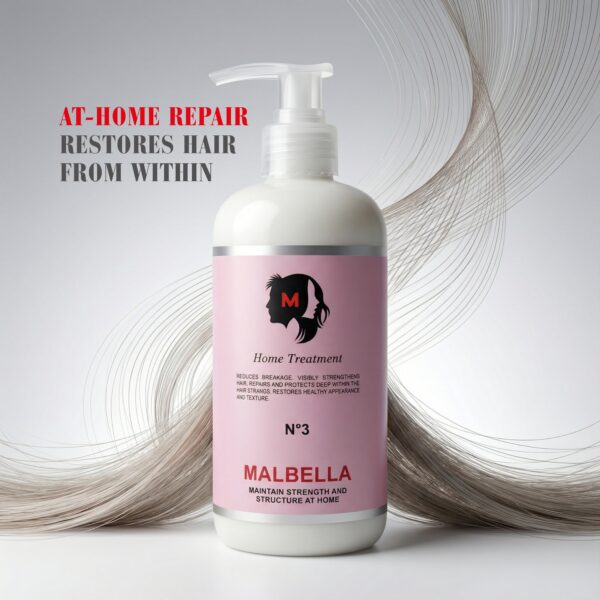 Home Treatment No. 3 – intensive hair repair and hydration treatment for stronger, healthier strands.