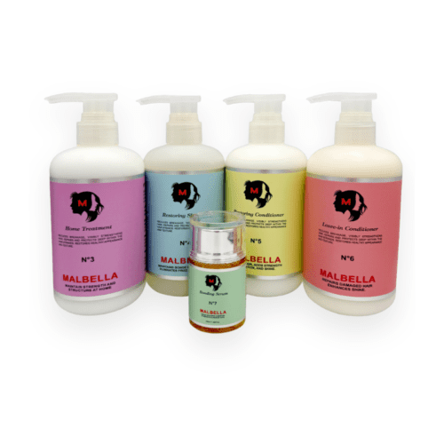 Complete Malbella Hair Care Collection – premium products to restore, strengthen and protect all hair types.